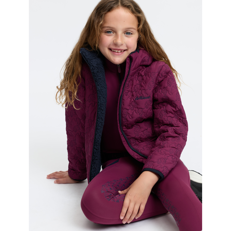 LeMieux Mini Lola Quilted Jacket - Blackberry-4
