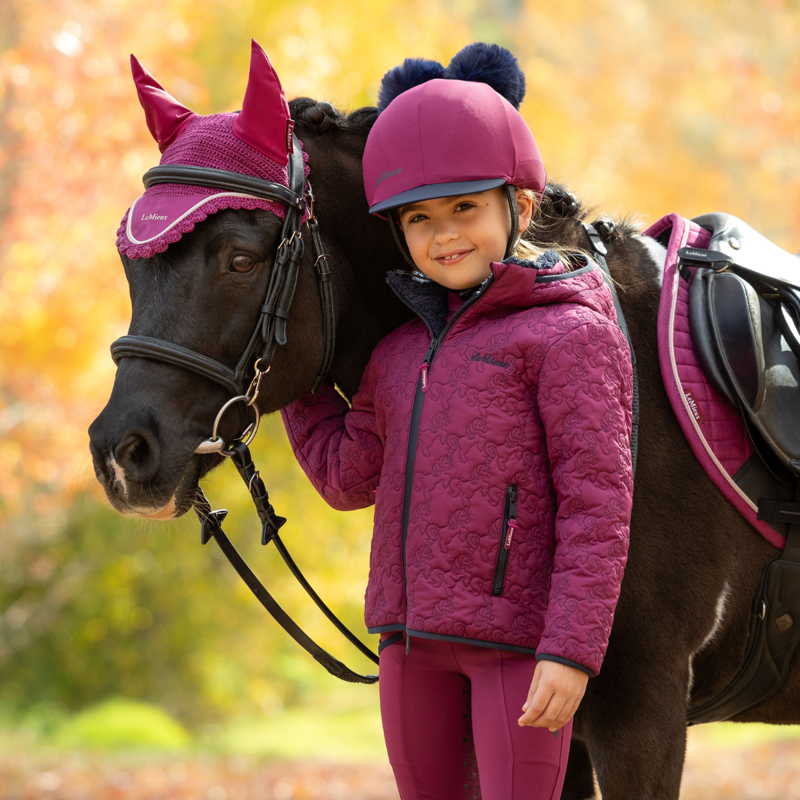 LeMieux Mini Lola Quilted Jacket - Blackberry-5