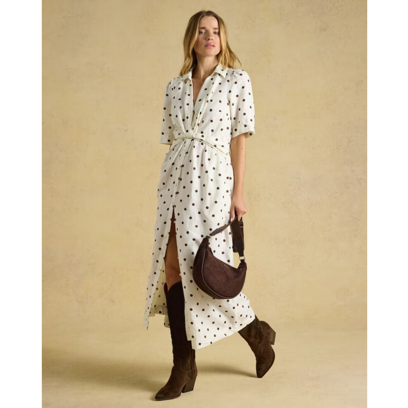 Joules Half Moon Suedette Cross Body Bag -  Chocolate Brown-3