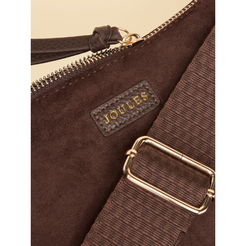 Joules Half Moon Suedette Cross Body Bag -  Chocolate Brown-7