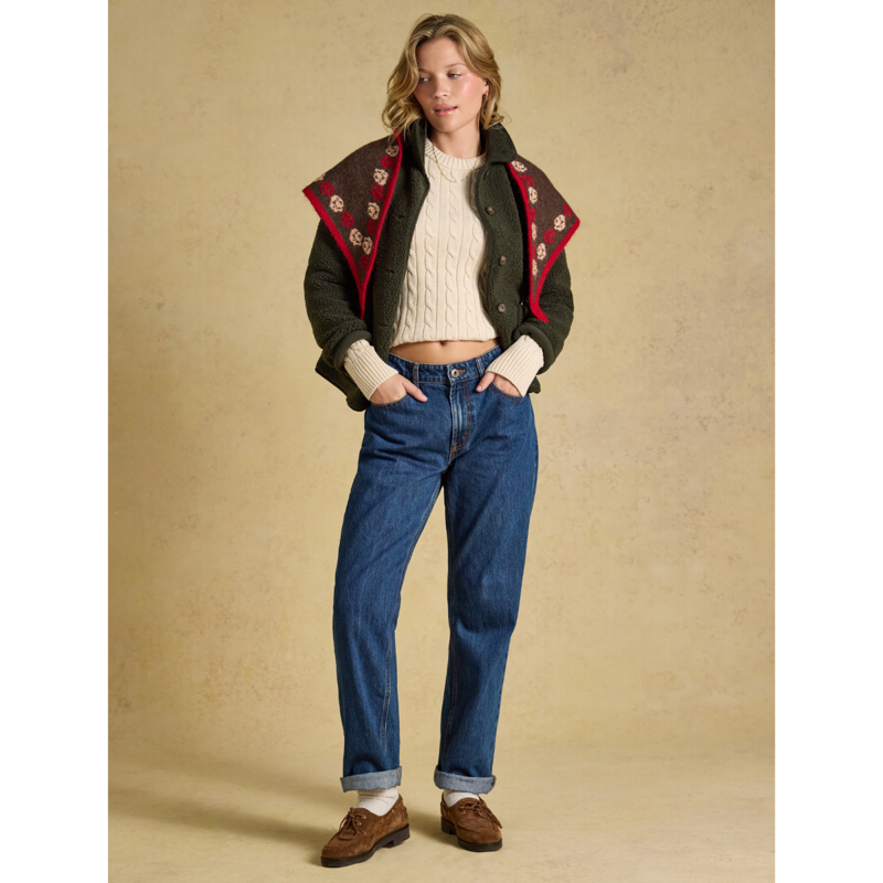 Joules Ladies Classic Cable Jumper - Oatmeal-3