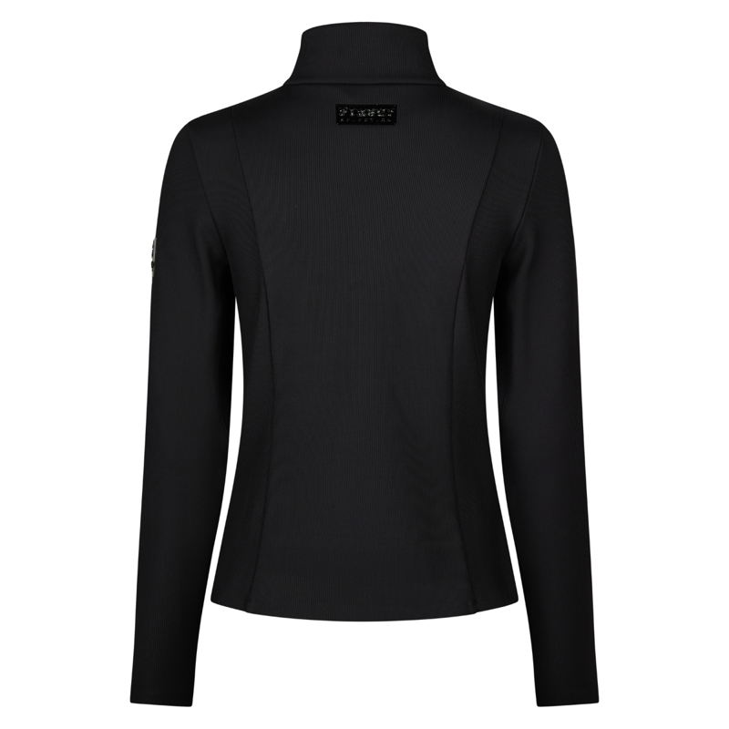 Pikeur Ladies Ribbed Fleece Jacket - Black-1