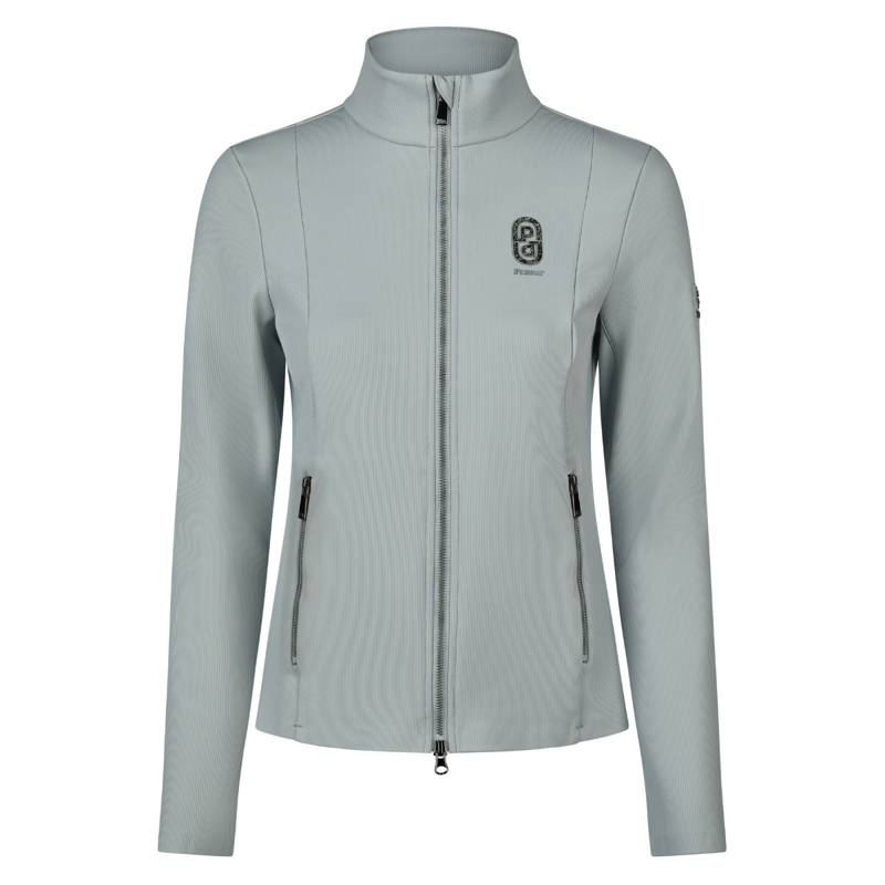 Pikeur Ladies Riped Fleece Jacket - Dusty Blue