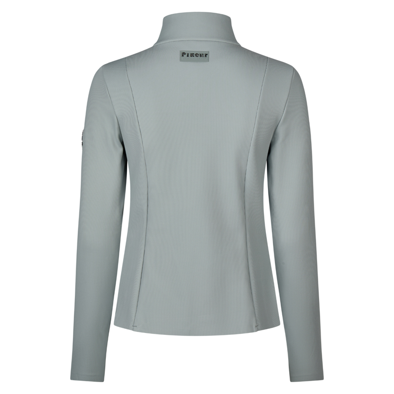 Pikeur Ladies Riped Fleece Jacket - Dusty Blue-1