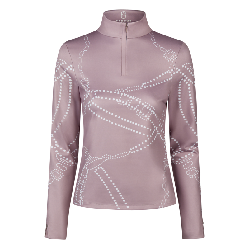 Pikeur Ladies Zip Print Shirt - Ash Mauve