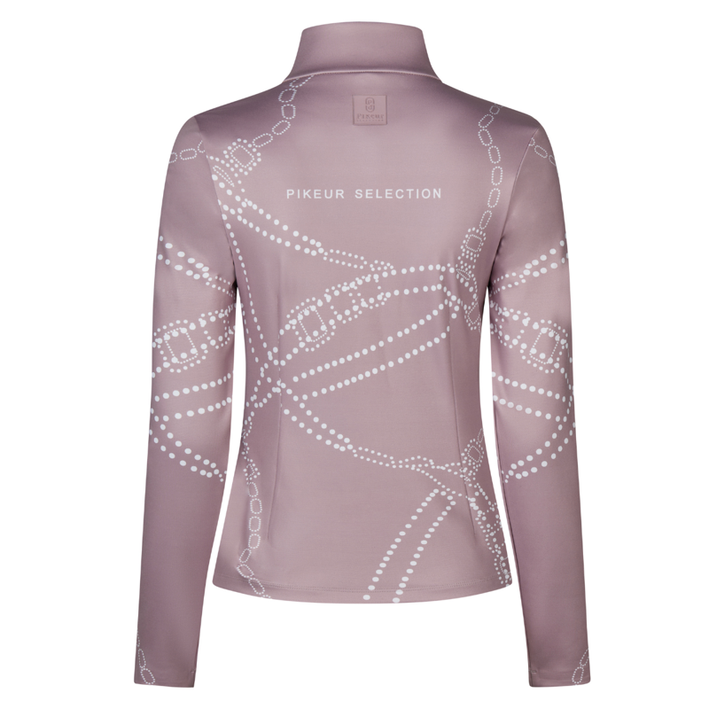 Pikeur Ladies Zip Print Shirt - Ash Mauve-1