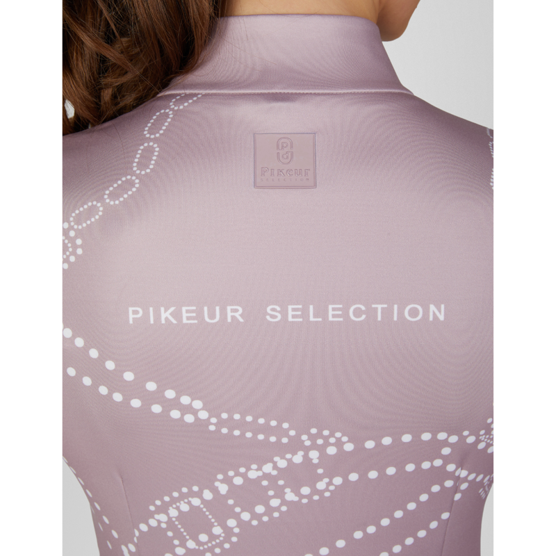 Pikeur Ladies Zip Print Shirt - Ash Mauve-4