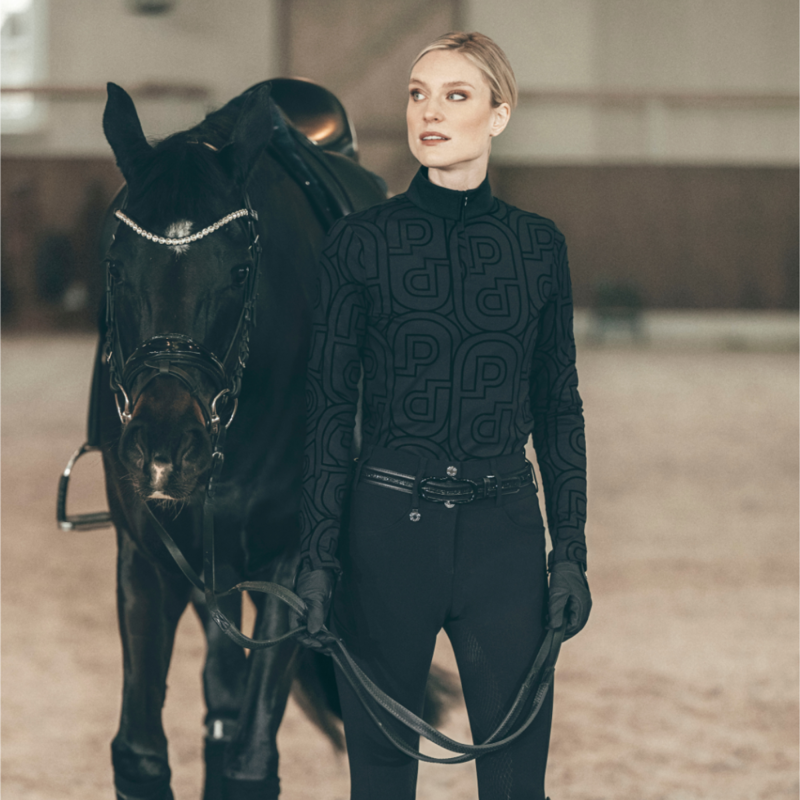 Pikeur Ladies Athleisure Zone Zip Shirt - Black-6
