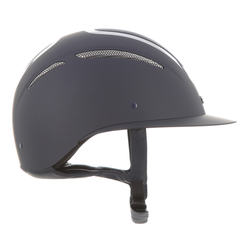 Evoke Elara Wide Peak Riding Hat - Navy/Silver Chrome-3