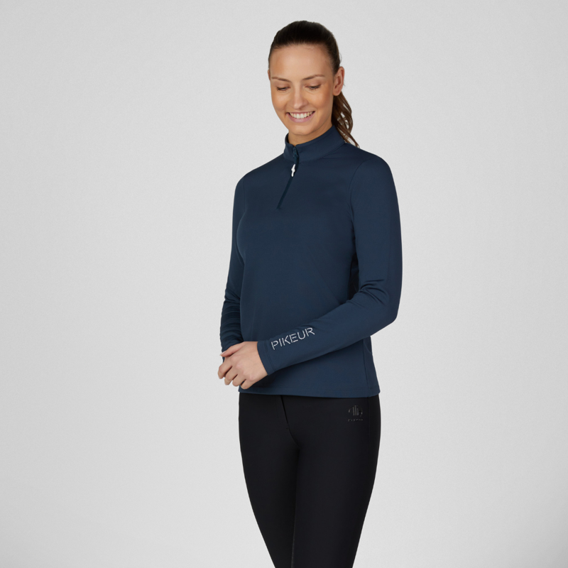 Pikeur Athleisure Ladies Zip Shirt - Nightblue-4