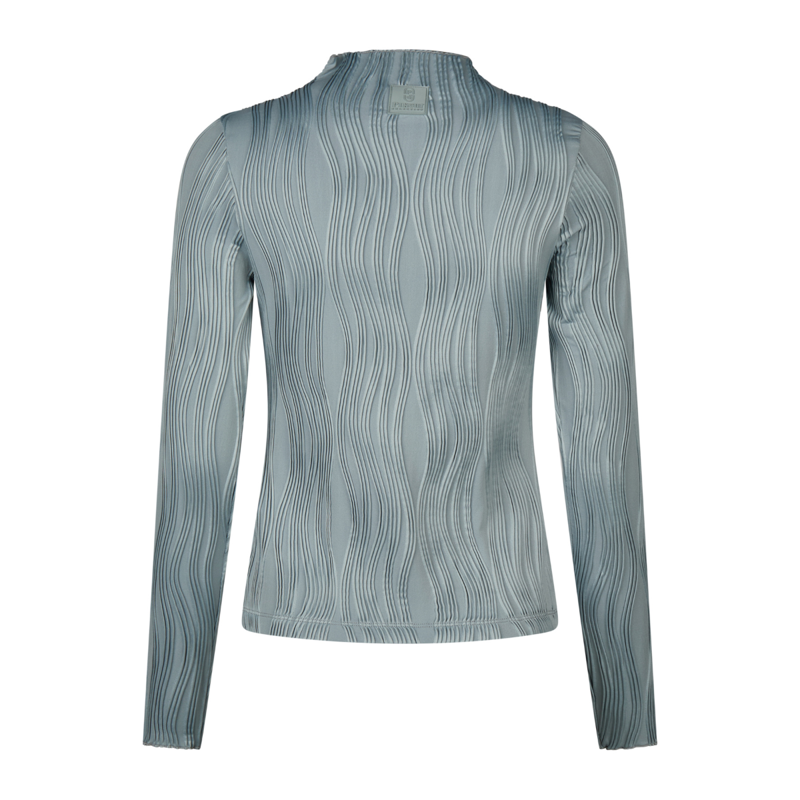 Pikeur Ladies Waveline Shirt - Dusty Blue-1