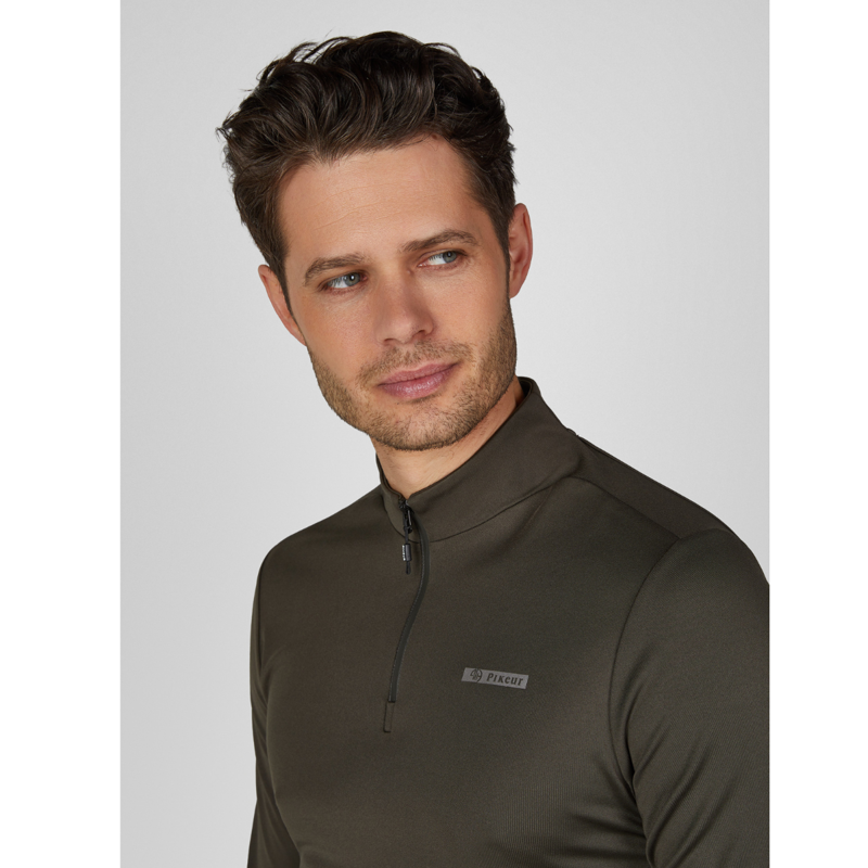 Pikeur Athleisure Men's Zip Shirt - Olive Green-2