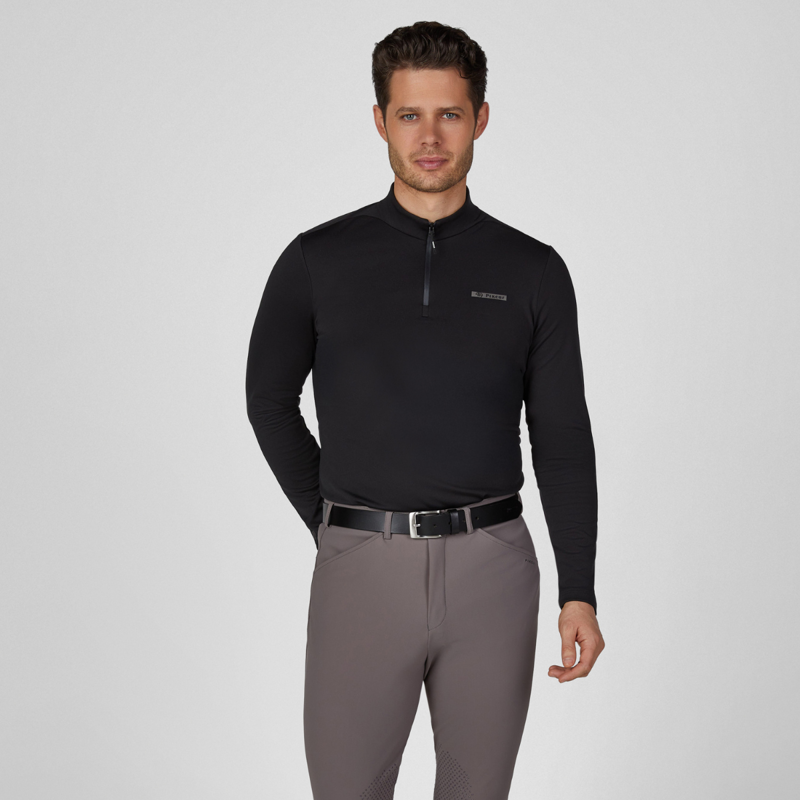 Pikeur Athleisure Men's Zip Shirt - Black-4