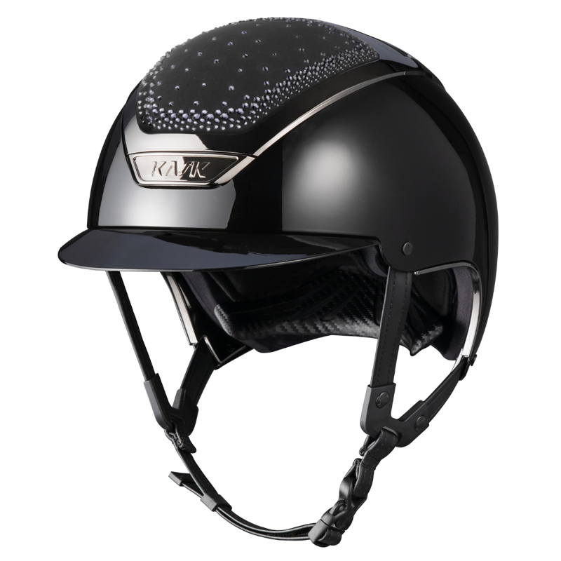 Kask Dogma Pure Shine Riding Hat Anima Crystals In Out - Black/Black/Graphite