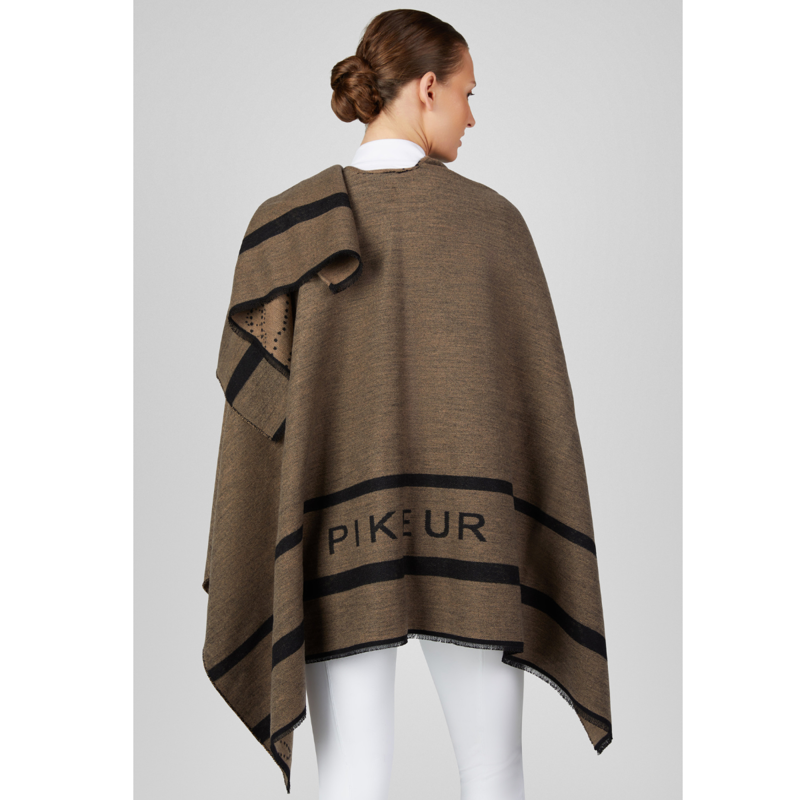 Pikeur Selection Ladies Knit Cape - Mocha Cream-4