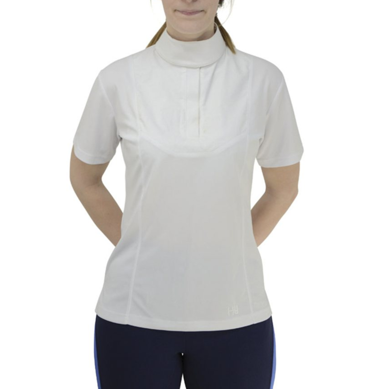 Hy Equestrian Ladies Downham Short Sleeved Stock Shirt - White