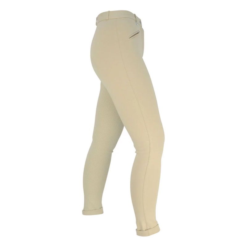 Hy Equestrian Raised Polka Dot Ladies Jodhpurs - Beige - 24 inch-1