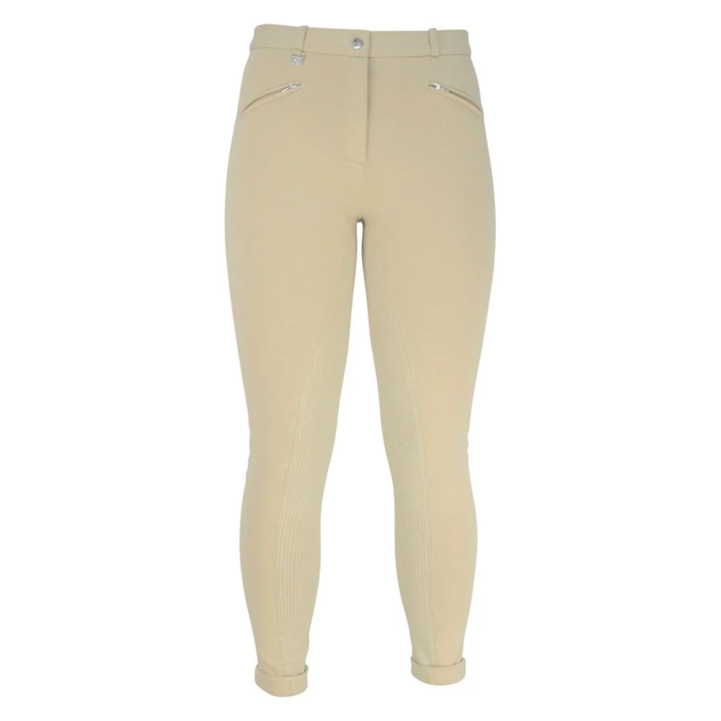 Hy Equestrian Raised Polka Dot Ladies Jodhpurs - Beige - 24 inch