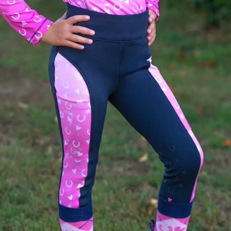Little Rider Pony Fantasy Riding Tights - Navy/Pink-3