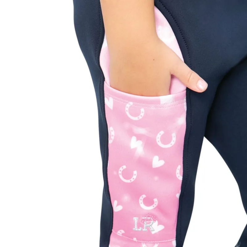 Little Rider Pony Fantasy Riding Tights - Navy/Pink-1
