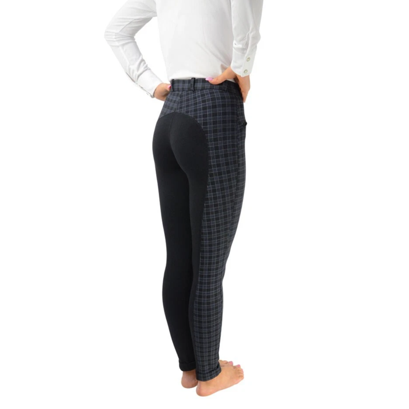 Hy Equestrian Harby Ladies Jodhpurs - Black Check-1