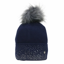 Hy Equestrian Synergy Diamante Bobble Hat - Navy