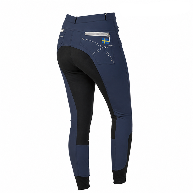 Montar Childrens Sweden Flag Breeches Full Seat - Blue