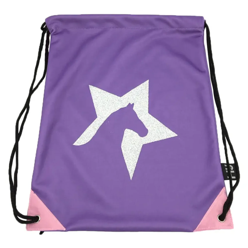 Hy Zeddy Drawstring Bag - Floral Lavender/Pink Powder Blush