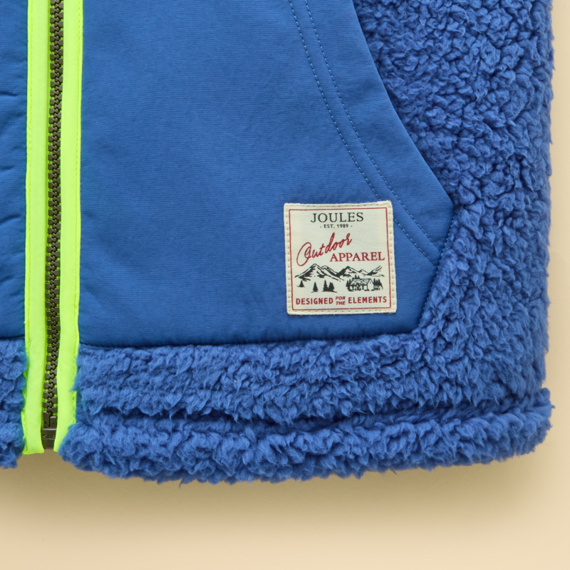 Joules Boys' Billy Fleece Gilet - Cream/Blue-3