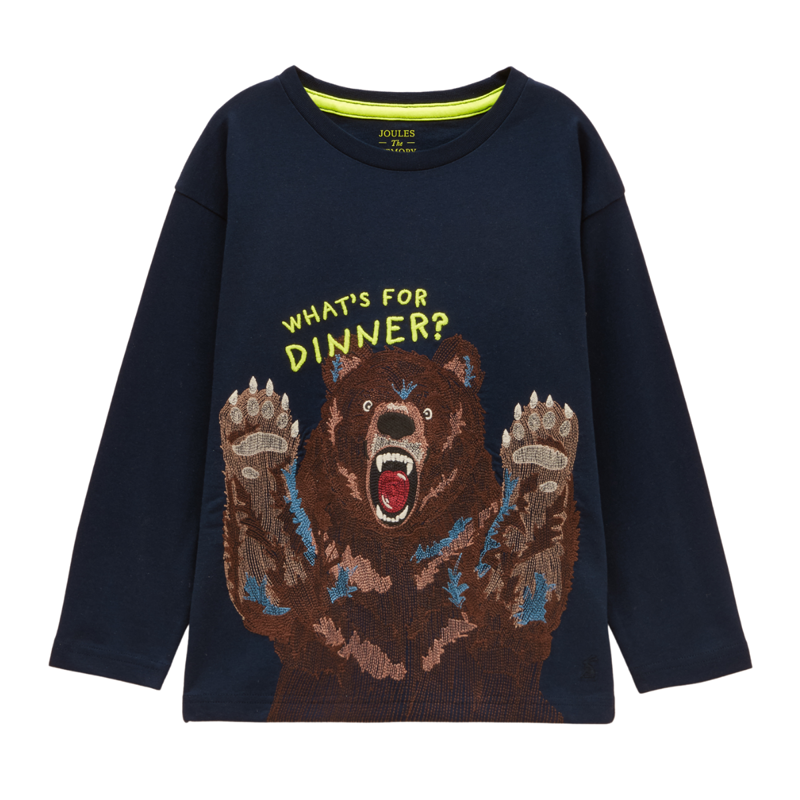 Joules Boy's Finlay Applique T-Shirt - Navy
