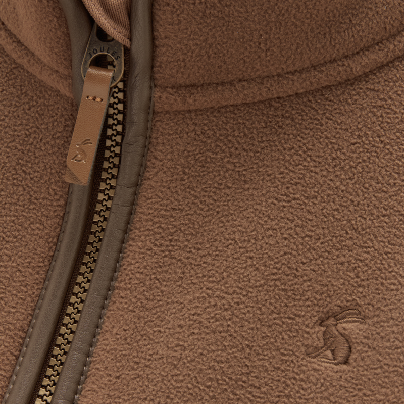 Joules Kids' Heritage Fleece Gilet - Chocolate Brown-3