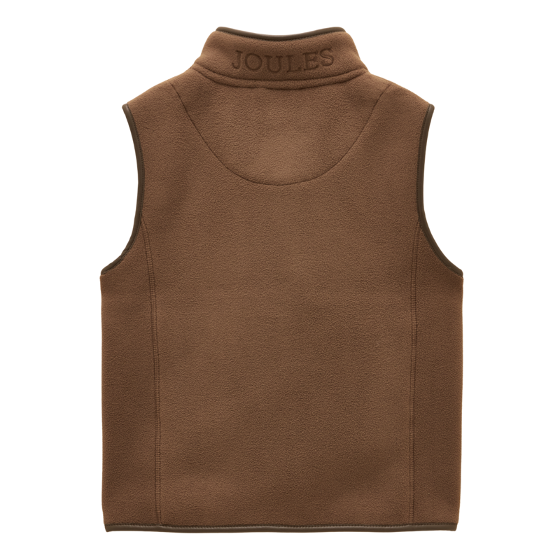Joules Kids' Heritage Fleece Gilet - Chocolate Brown-1
