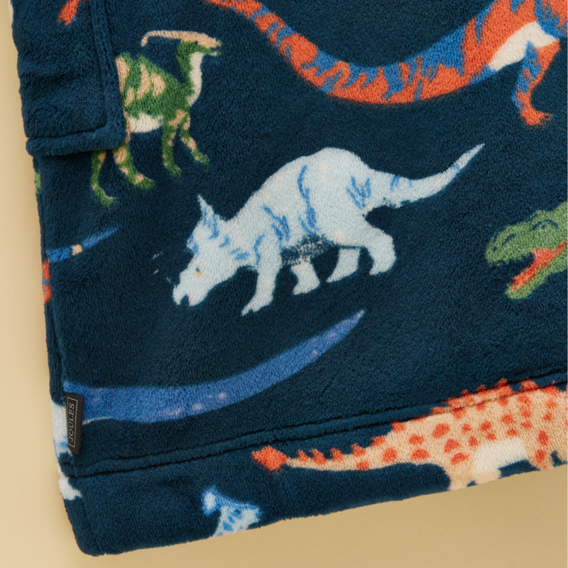 Joules Boys' Snug Dressing Gown - Navy Dino-4