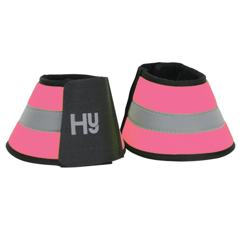 Hy Equestrian Reflector Overreach Boots - Pink
