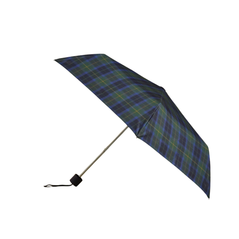 Joules Ladies Umbrella - Blue/Green Check