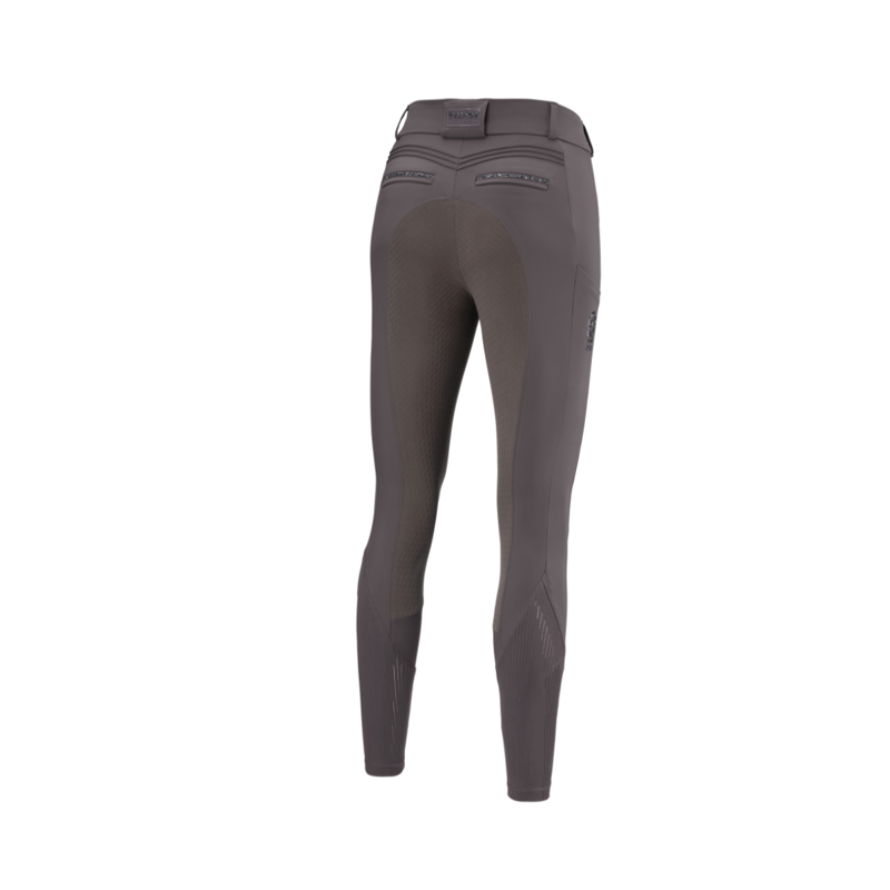 Pikeur Ladies Ceelina Grid TexLeather Breeches - Basalt Grey-1
