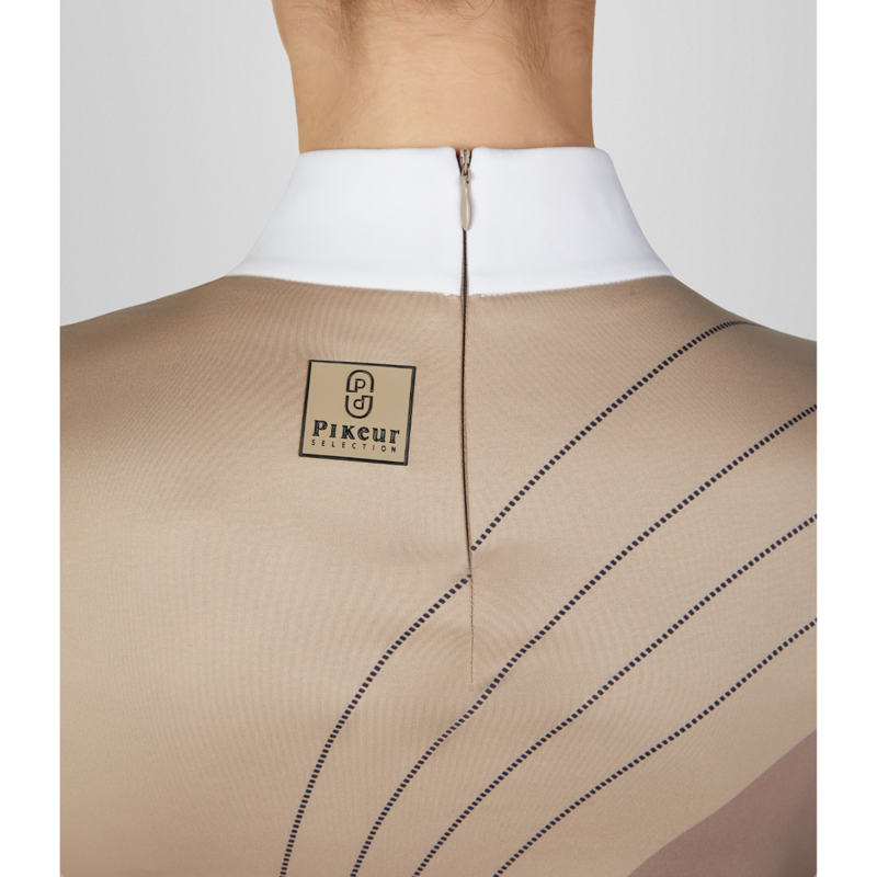 Pikeur Ladies Selection Long Sleeved Competition Shirt - Mocha Cream-4