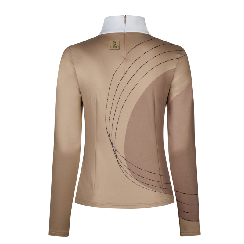 Pikeur Ladies Selection Long Sleeved Competition Shirt - Mocha Cream-1