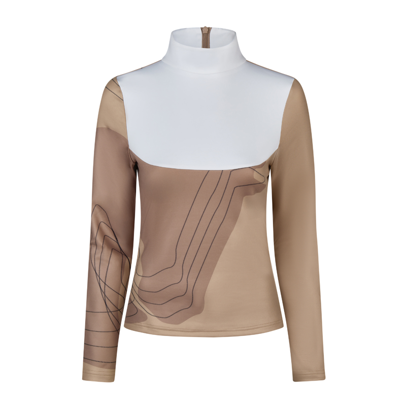 Pikeur Ladies Selection Long Sleeved Competition Shirt - Mocha Cream