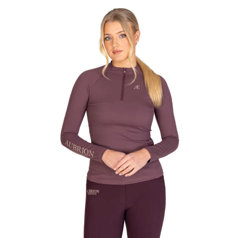 Aubrion Equestrian Winter Long Sleeve Base Layer - Thistle