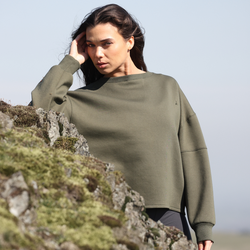 Aubrion React Sweatshirt - Khaki-6