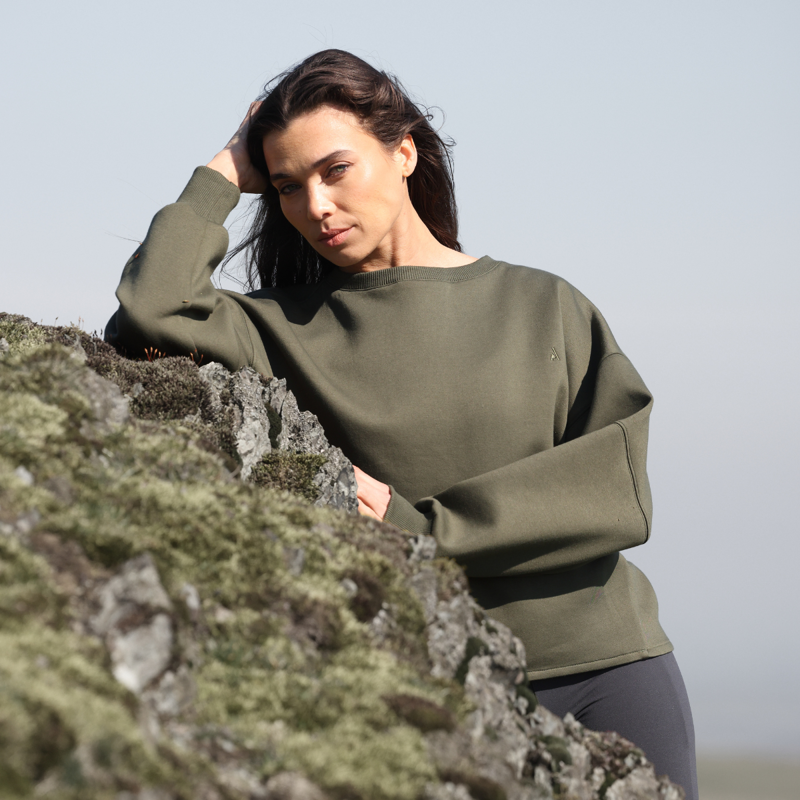 Aubrion React Sweatshirt - Khaki-7