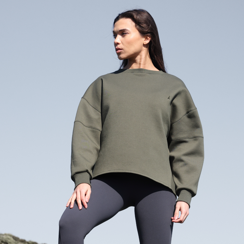 Aubrion React Sweatshirt - Khaki-8
