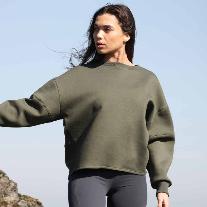 Aubrion React Sweatshirt - Khaki-9