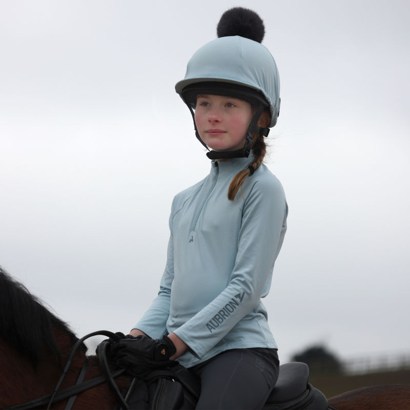 Aubrion Young Rider React Winter Base Layer - Arctic Blue-12