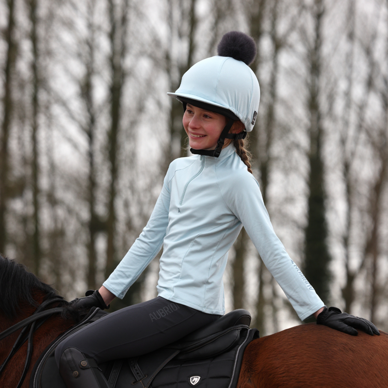 Aubrion Young Rider React Winter Base Layer - Arctic Blue-10