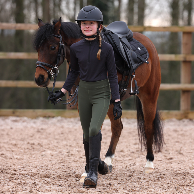 Aubrion Young Rider React Winter Base Layer - Charcoal-9