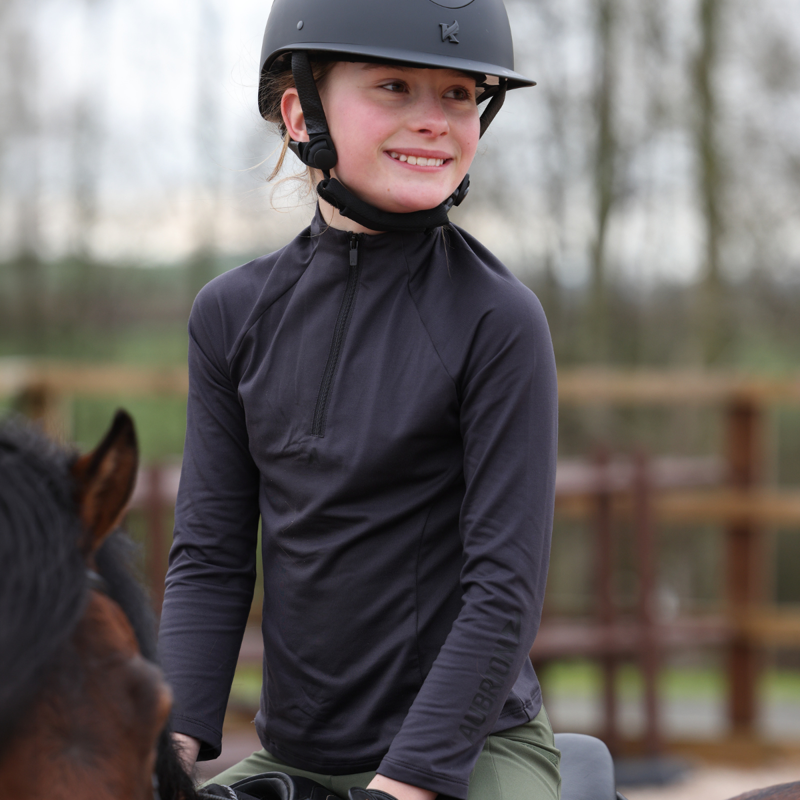 Aubrion Young Rider React Winter Base Layer - Charcoal-8