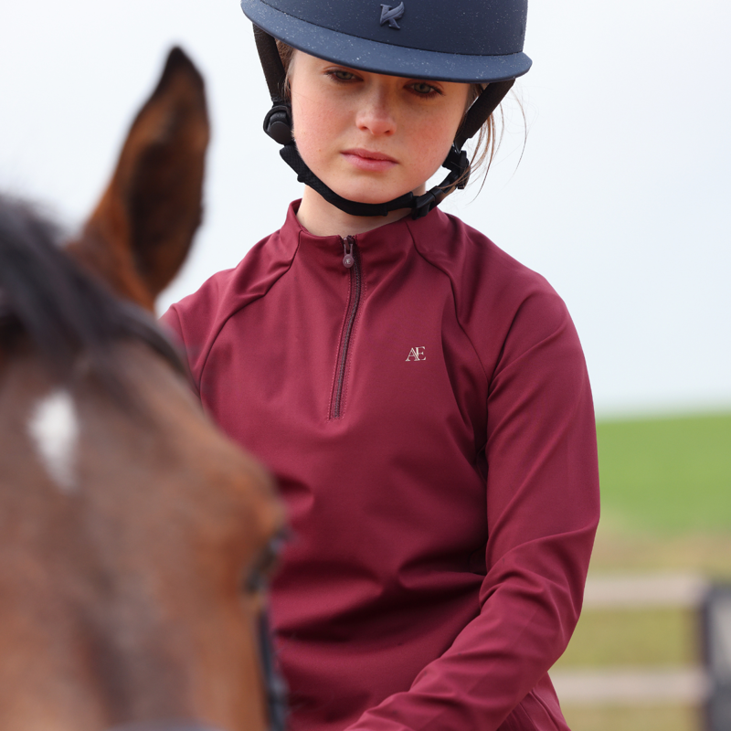 Aubrion Equestrian Young Rider Winter Long Sleeve Base Layer - Port-12