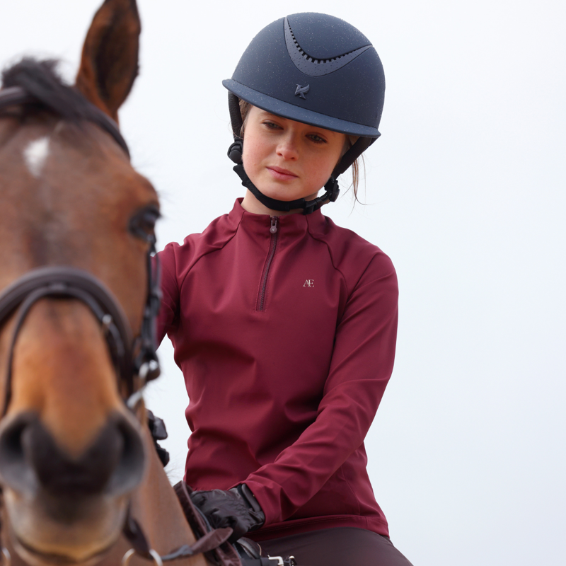 Aubrion Equestrian Young Rider Winter Long Sleeve Base Layer - Port-10